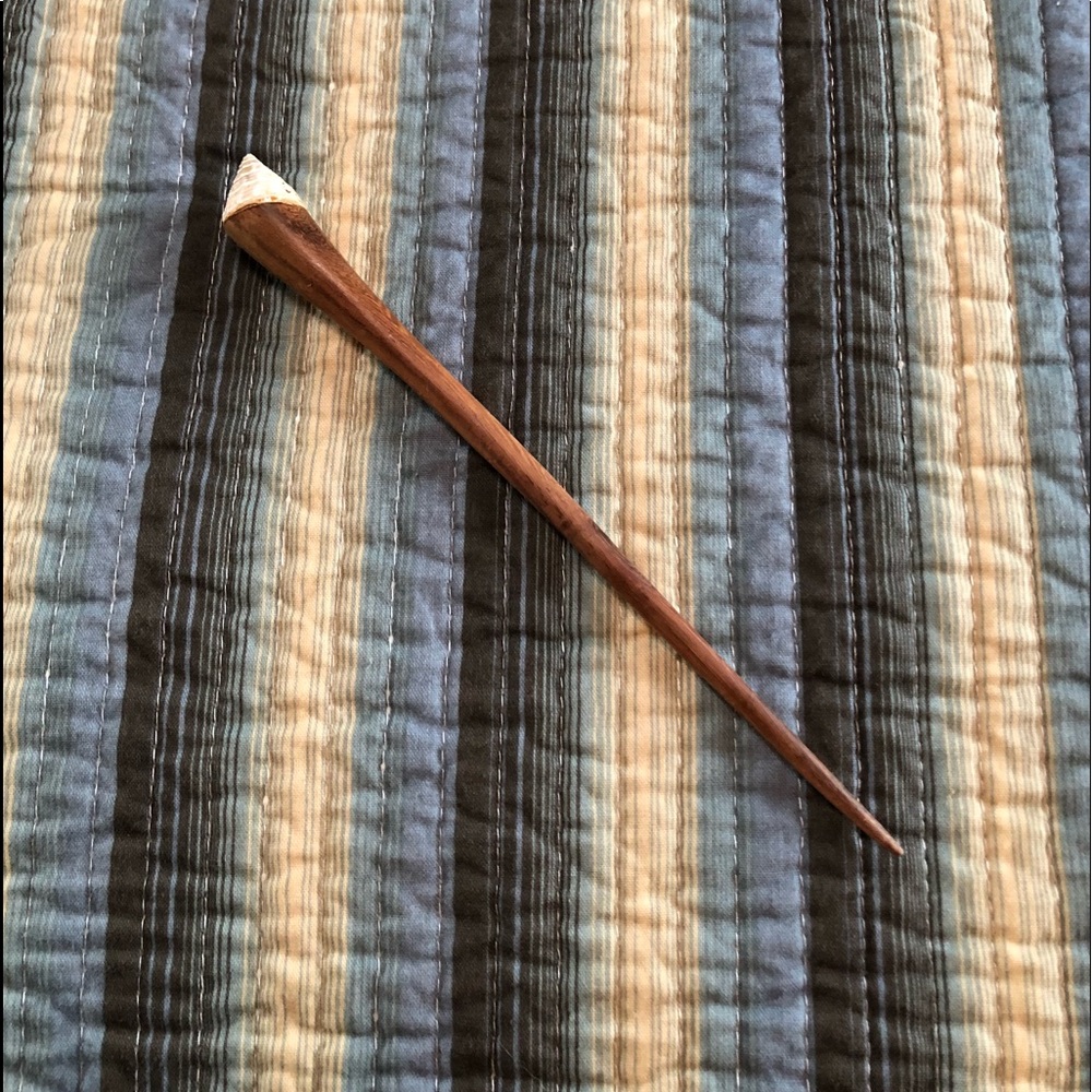 Wooden Hair Stick with Shell